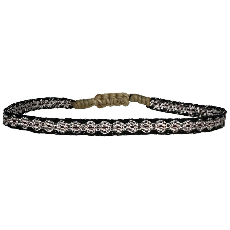 Designed and handwoven to be worn at all times using traditional artisanal handcrafting and techniques that take plenty of time and love  Details:  - Handwoven using Polyester  -Can be worn in the water  - Stainless steel "LeJu London" logo/tag  - Width 3mm