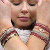 LUXURY MILA BRACELET WITH ROSE GOLD, GARNET AND RUBY