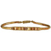 HANDMADE SINGLE CHOCOLATE MOONSTONE BRACELET WITH GOLD AND BROWN TONES