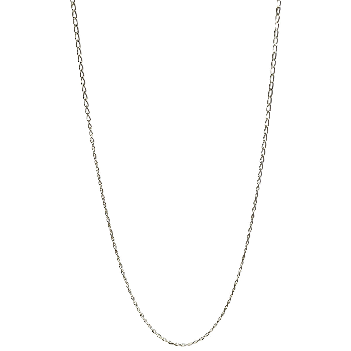 CURB CHAIN WIDE SILVER NECKLACE