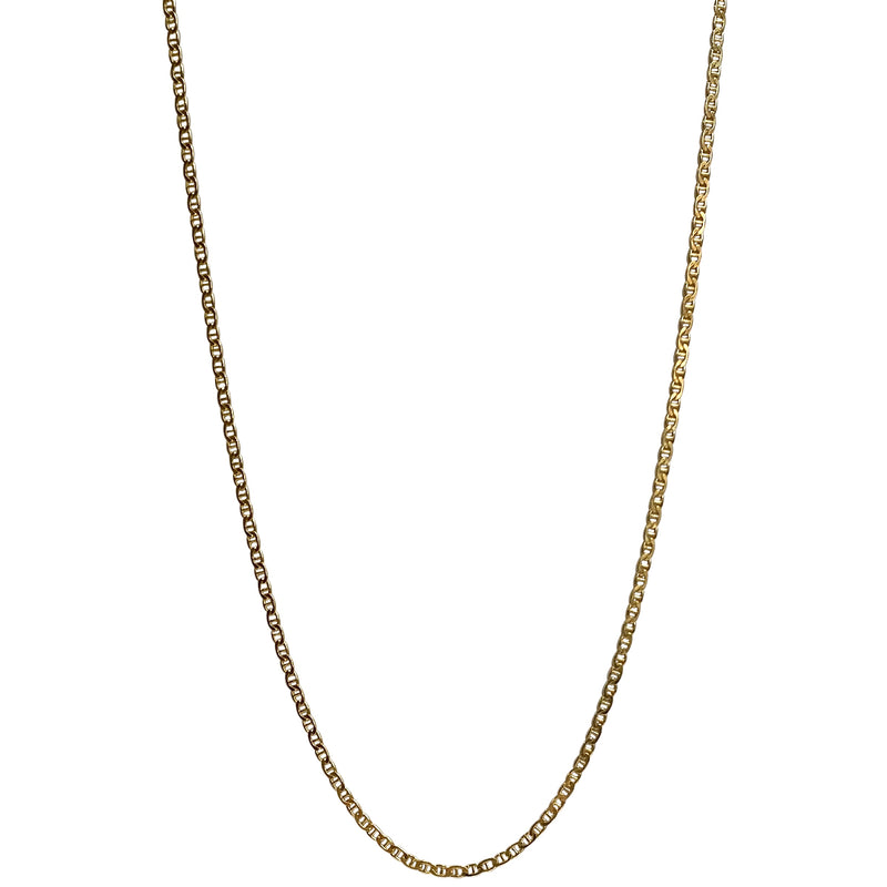 CURB TRACE CHAIN GOLD NECKLACE