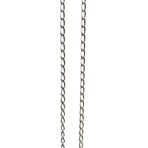 CURB CHAIN WIDE SILVER NECKLACE