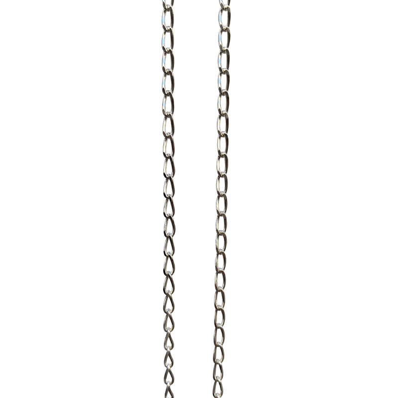 CURB CHAIN WIDE SILVER NECKLACE