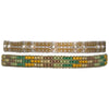SET OF TWO HANDWOVEN BRACELETS IN GREEN TONES FOR HIM