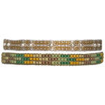 SET OF TWO HANDWOVEN BRACELETS IN GREEN TONES FOR HIM