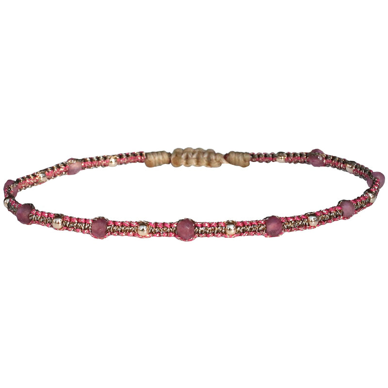 STONE SAND BRACELET IN PINK AND GOLD