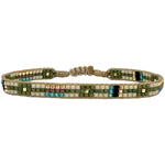 This cool bracelet is handwoven by our team of artisans in Colombia using Japanese glass beads.   Wear it with your favourite accessories !  Details:      Women Bracelet     Japanese glass beads     Handwoven adjustable bracelet     Width 5mm     Can be worn in the  water