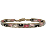 This cool bracelet is handwoven by our team of artisans in Colombia using Japanese glass beads.   Wear it with your favourite accessories !  Details:      Women Bracelet     Japanese glass beads     Handwoven adjustable bracelet     Width 5mm     Can be worn in the  water