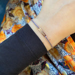 DIAMOND BAR BRACELET IN LILAC TONES