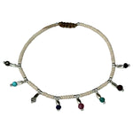 SILVER CHARMS HANDWOVEN BRACELET