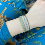 STONE BRACELET IN COPPPER AND ROSE GOLD TONES