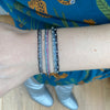 HANDWOVEN BRACELET WITH STERLING SILVER AND PYRITE STONES