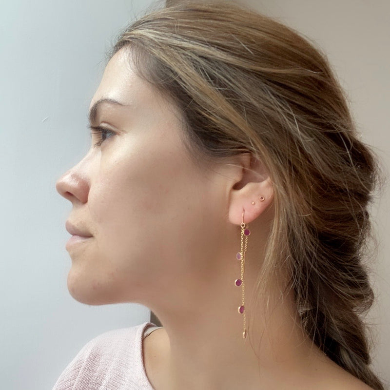 RUBY & GOLD EARRINGS