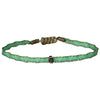 DIAMOND ICE HANDWOVEN BRACELET IN GREEN & SILVER TONES
