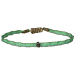 DIAMOND ICE HANDWOVEN BRACELET IN GREEN & SILVER TONES