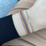 BT BRACELET IN BEIGE AND COPPER TONES