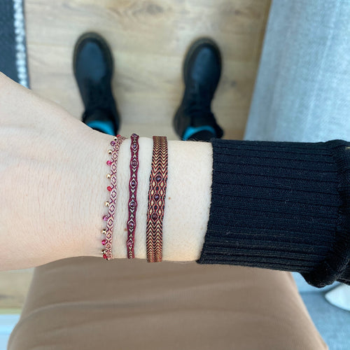 COLORS BRACELET IN PINK AND GOLD TONES