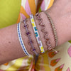 SET OF THREE HANDMADE BRACELETS IN LILAC TONES