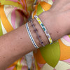SET OF THREE HANDMADE BRACELETS IN LILAC TONES