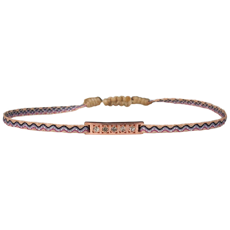 DIAMOND BAR BRACELET IN LILAC TONES