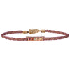 MULTI SAPPHIRE STONES HANDWOVEN BRACELET IN ROSE GOLD & LILAC TONES