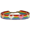 You are powerful, strong and creative. You are capable of great things. You have the ability to create anything you want in your life.  This rainbow bracelet is a one of a kind piece handmade by our team of artisans and designed with the heart just for you.  Details:      Women bracelet     Handemade bracelet      Japanese glass beads     Adjustable bracelet     Width 10mm