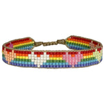 You are powerful, strong and creative. You are capable of great things. You have the ability to create anything you want in your life.  This rainbow bracelet is a one of a kind piece handmade by our team of artisans and designed with the heart just for you.  Details:      Women bracelet     Handemade bracelet      Japanese glass beads     Adjustable bracelet     Width 10mm