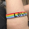 You are powerful, strong and creative. You are capable of great things. You have the ability to create anything you want in your life.  This rainbow bracelet is a one of a kind piece handmade by our team of artisans and designed with the heart just for you.  Details:      Women bracelet     Handemade bracelet      Japanese glass beads     Adjustable bracelet     Width 10mm