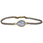 HANDMADE BLUE LACE AGATE STONE BRACELET