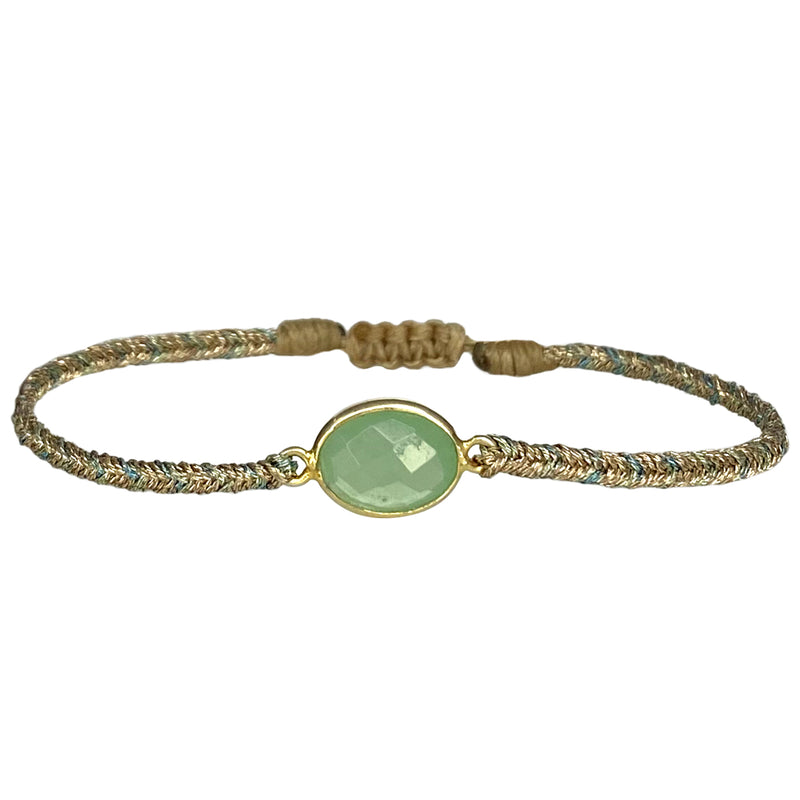 HANDMADE PREHNITE STONE BRACELET