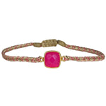 HANDMADE PINK AGATE STONE BRACELET