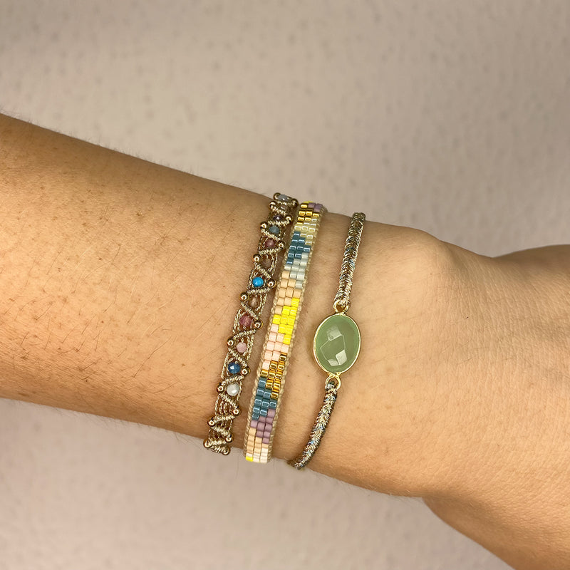 HANDMADE PREHNITE STONE BRACELET