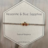 HESSONITE & BLUE SAPPHIRE BRACELET
