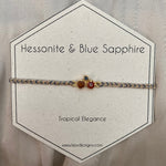 HESSONITE & BLUE SAPPHIRE BRACELET