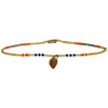 MULTICOLOUR HEART ANKLET