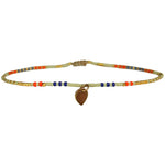 MULTICOLOUR HEART ANKLET