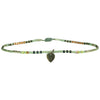 HEART ANKLET IN SILVER & NEUTRAL TONES