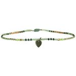 HEART ANKLET IN SILVER & NEUTRAL TONES