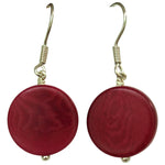 VEGETABLE IVORY EARRINGS IN FUCHSIA