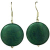 VEGETABLE IVORY EARRINGS IN BLUE TONES