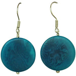 VEGETABLE IVORY EARRINGS IN LIGHT BLUE