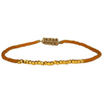 SINGLE HANDWOVEN BRACELET IN MUSTARD & GOLD