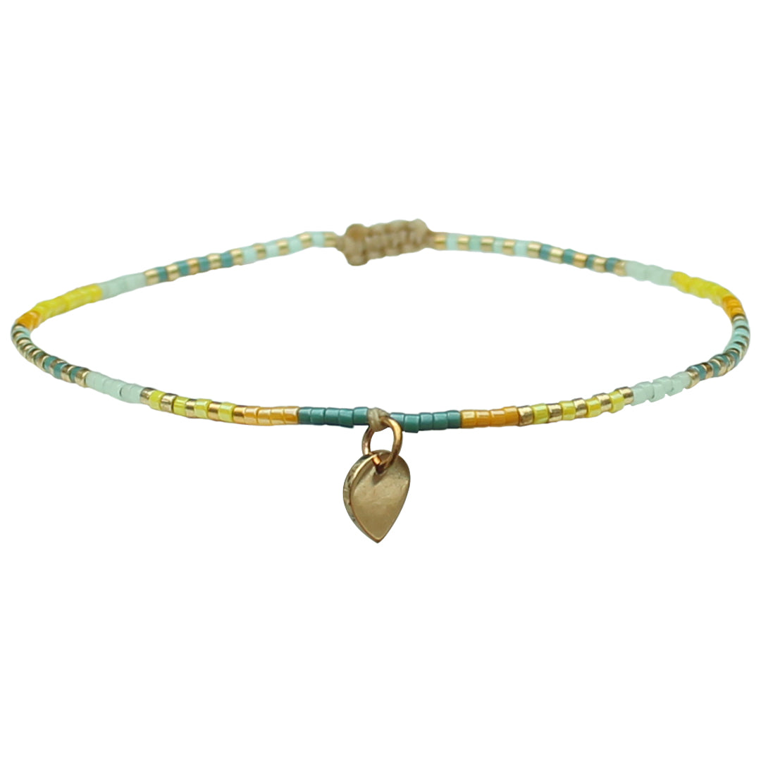 HEART ANKLET IN BRIGHT TONES