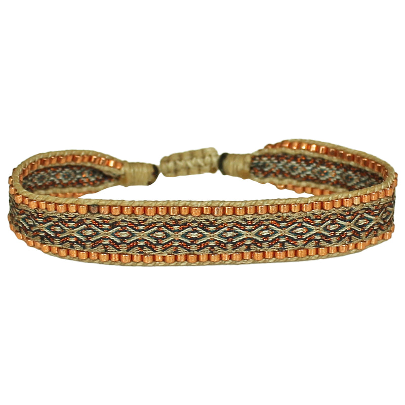 BT BRACELET IN COPPER & BEIGE TONES