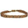 LAPIS LAZULI & ROSE GOLD HANDWOVEN SINGLE BRACELET