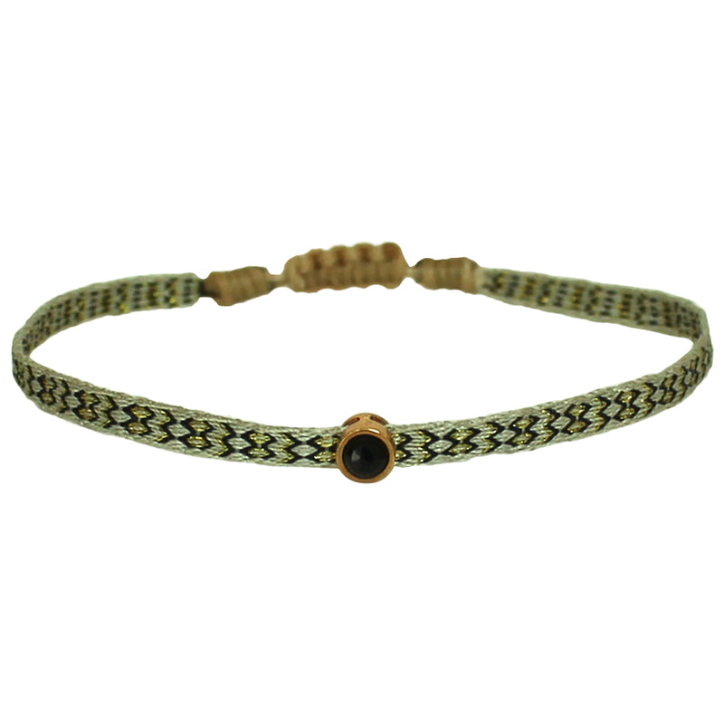 SPINEL STONE HANDWOVEN BRACELET