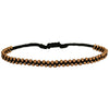 TRENZA HANDWOVEN BRACELET IN BLACK & ROSE GOLD