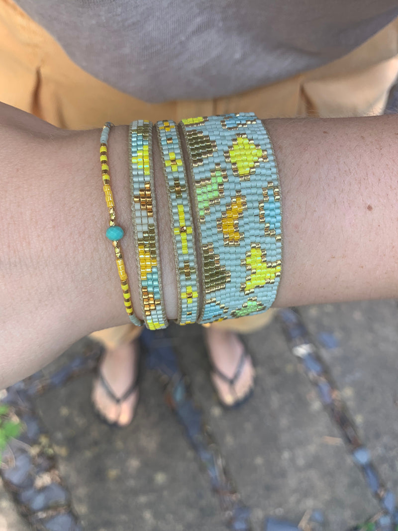 LEOPARD BRACELET IN YELLOW & GOLD TONES