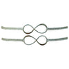 SET OF TWO INFINITY CHARM BRACELETS IN SILVER