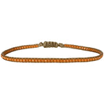 HANDMADE BEADED BRACELET IN NEON ORANGE TONES